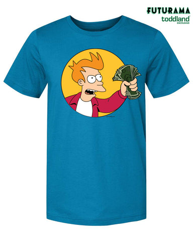FUTURAMA - Shut up and take my money Tee - Columbia Blue