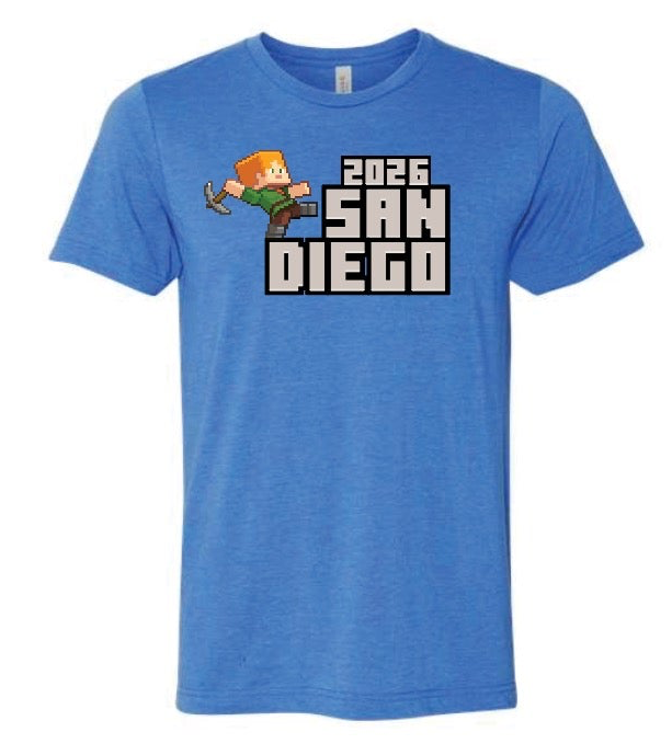 MINECRAFT - 2026 ADULT San Diego Blocks tee (ships 8/1-8/30)