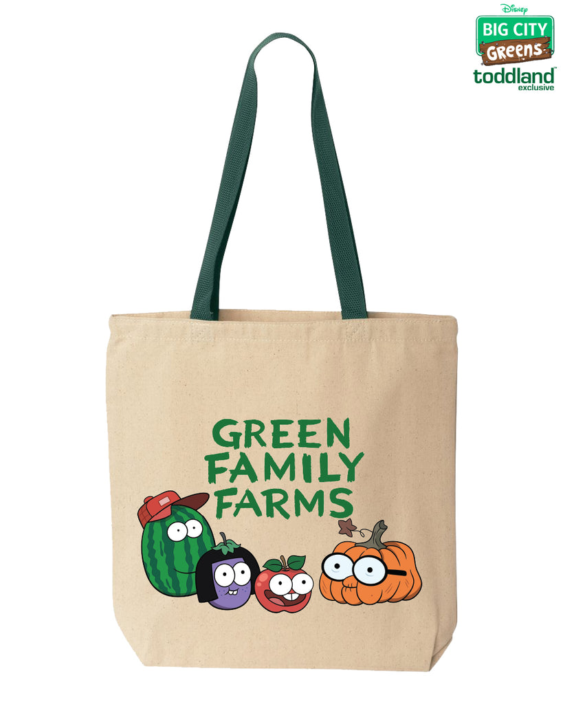 Big City Greens - Green Family Farms tote - Natural/Forest Green