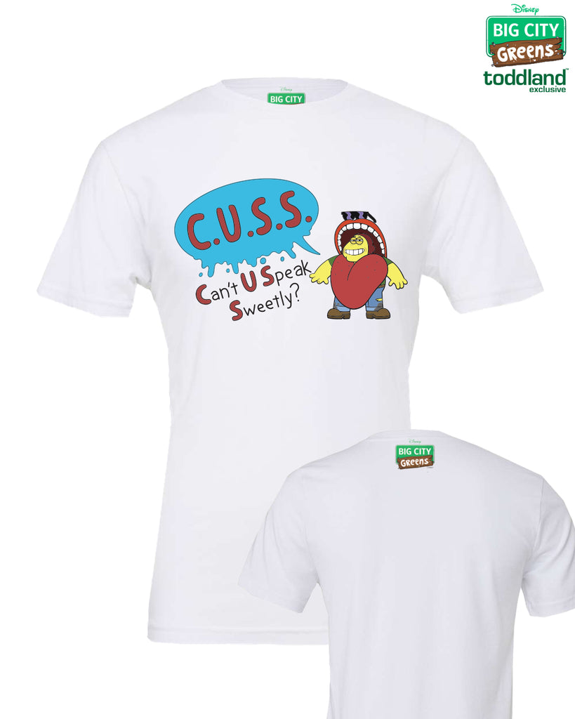 Big City Greens - ADULT CUSS tee - White