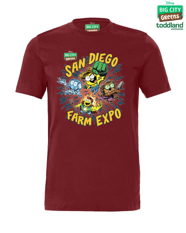 Big City Greens - ADULT San Diego Farm Expo tee - Cardinal Red
