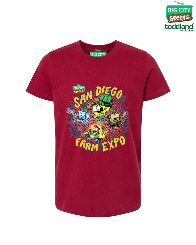 Big City Greens - YOUTH Farm Expo tee - Cardinal Red
