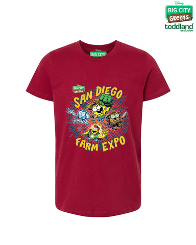 Big City Greens - YOUTH Farm Expo tee - Cardinal Red