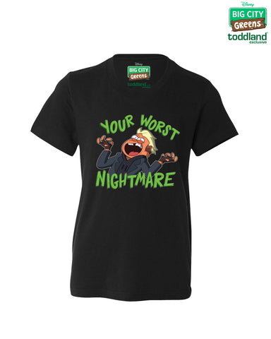 Big City Greens - YOUTH Worst Nightmare tee - Black