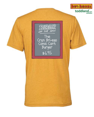 2026 Bob's Burgers - Comic Con Burger of the Day Tee - gold