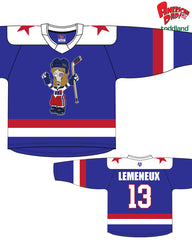 American Dad! - 2026 Actual Authentic Hockey Jerseys (blue) - pre-order closes 8/14/26. ships 11/1/26