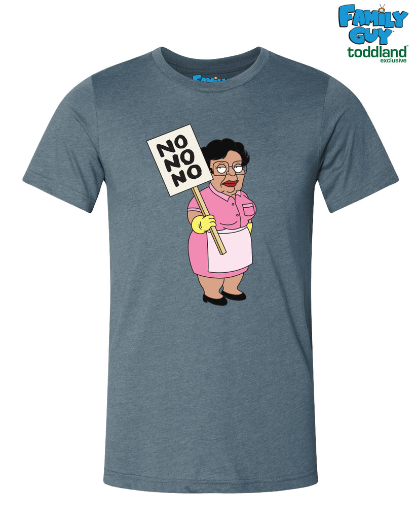 Family Guy - No No No sign Consuela tee - Heather Slate Blue