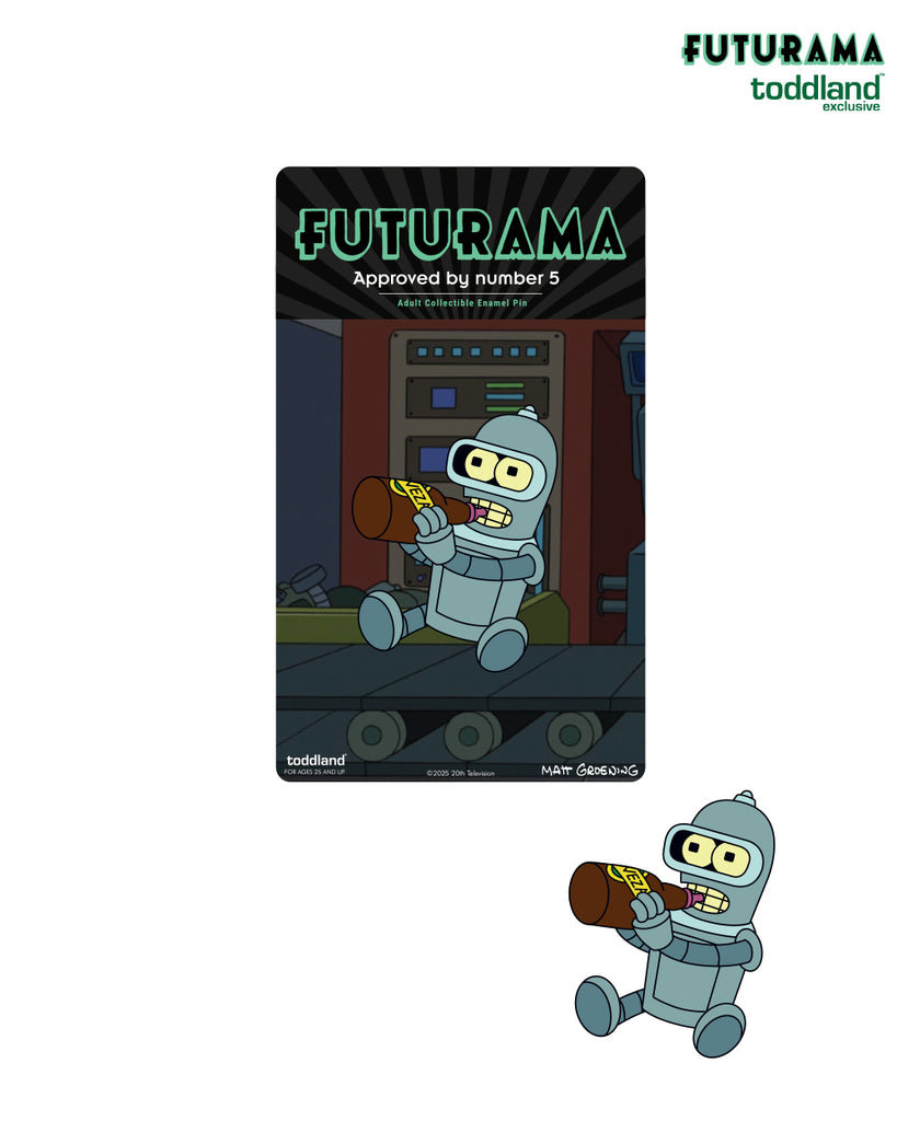 FUTURAMA - Approved by number 5 (Baby Bender) pin