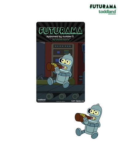 FUTURAMA - Approved by number 5 (Baby Bender) pin