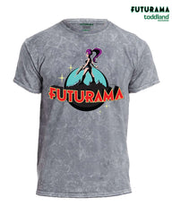 FUTURAMA - Leelarella tee Mineral Wash Gray