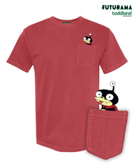 FUTURAMA - Pocket Nibbler Tee  - Comfort Colors Crimson