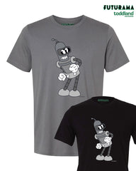 FUTURAMA - "That's All Jerks!" Bender tee - Triblend Solid Asphalt Gray