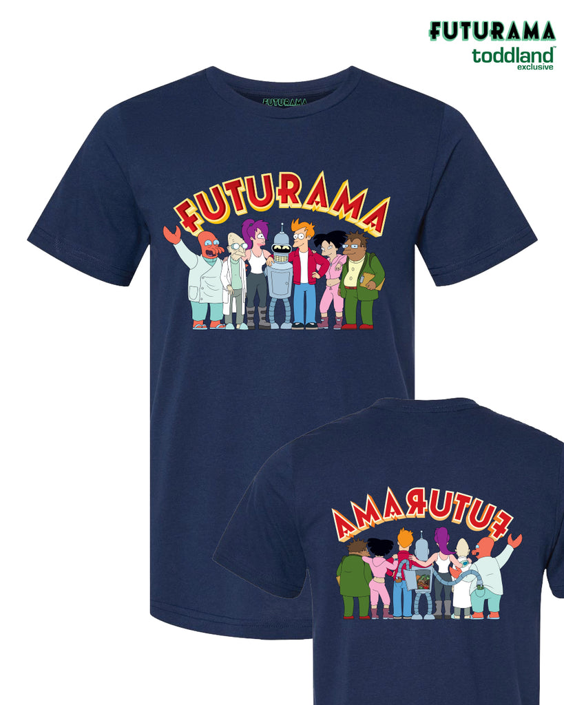 FUTURAMA - Frontsides & Backsides tee - solid navy