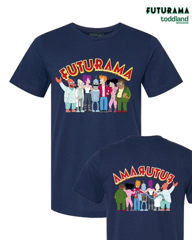 FUTURAMA - Frontsides & Backsides tee - solid navy