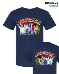 FUTURAMA - Frontsides & Backsides tee - solid navy