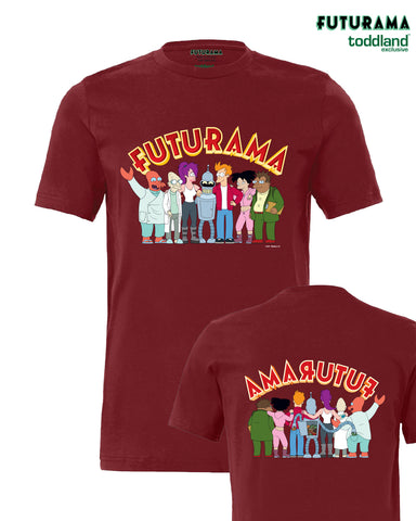 FUTURAMA - Frontsides & Backsides tee - cardinal red