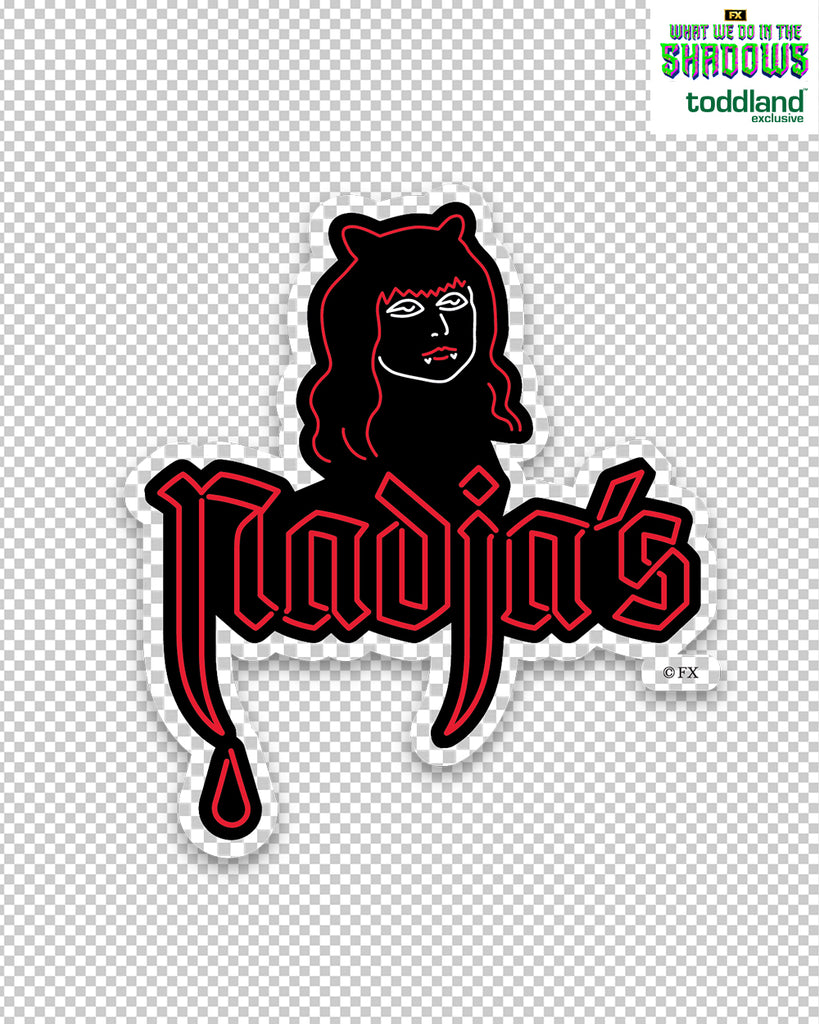 WWDITS - Nadja's nightclub clear die cut sticker