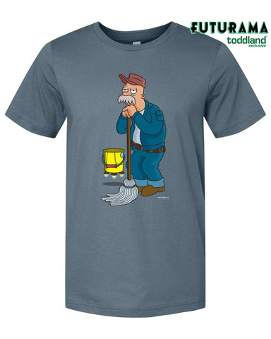 Futurama - 2026 Scruffy Believes In This Company Tee - Slate Blue
