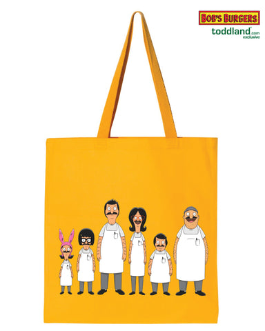 Bob's Burgers - Staches heavy canvas grocery tote - Cheese Yellow