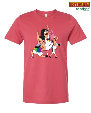 2026 Bob's Burgers Pride - 2026 Gene Tina and Louise Tee (vintage red)