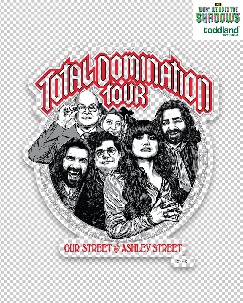WWDITS - Total Domination Tour clear die cut sticker