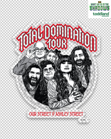 WWDITS - Total Domination Tour clear die cut sticker