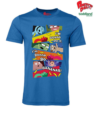 American Dad! - 2026 Go Bananas Tee - columbia blue