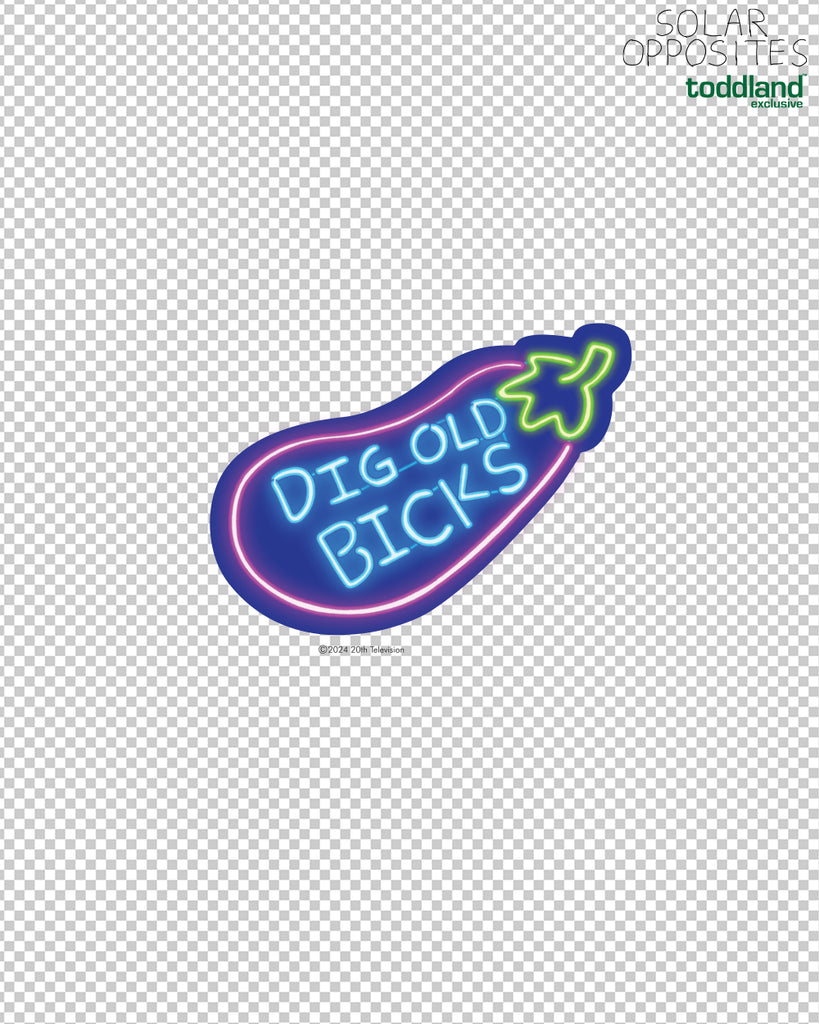 Solar Opposites - Dig Old Bicks Clear Die Cut Sticker