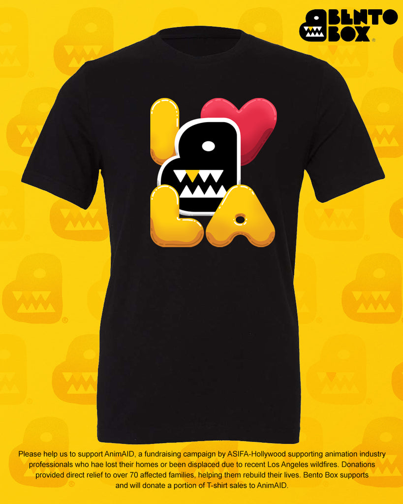 Bento Box - AnimAID/ASIFA-Hollywood I heart LA shirt - Black (*ships end of August)