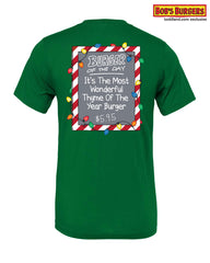 Bobs Burgers - Holiday 2023 Burger of the Day Tee - short sleeve green