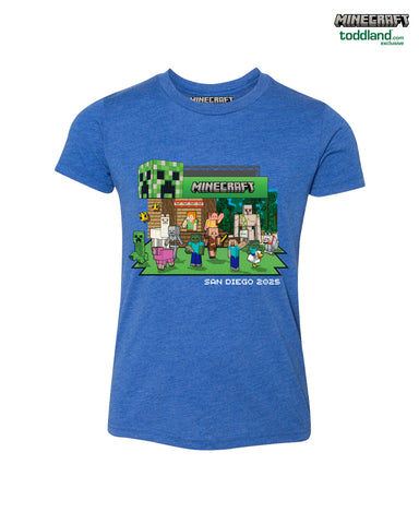 Minecraft - 2025 ADULT Con Booth tee - royal blue triblend (*ships mid august or sooner)
