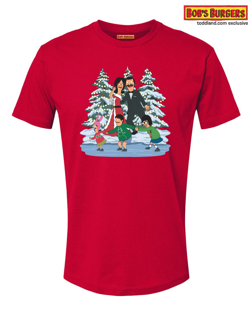 Bobs Burgers - Holiday Family Tee - red