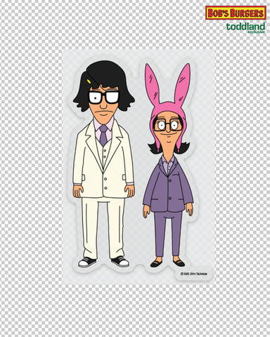 Bob's Burgers - Tina/Louise Fischoeder Clear Die Cut Sticker