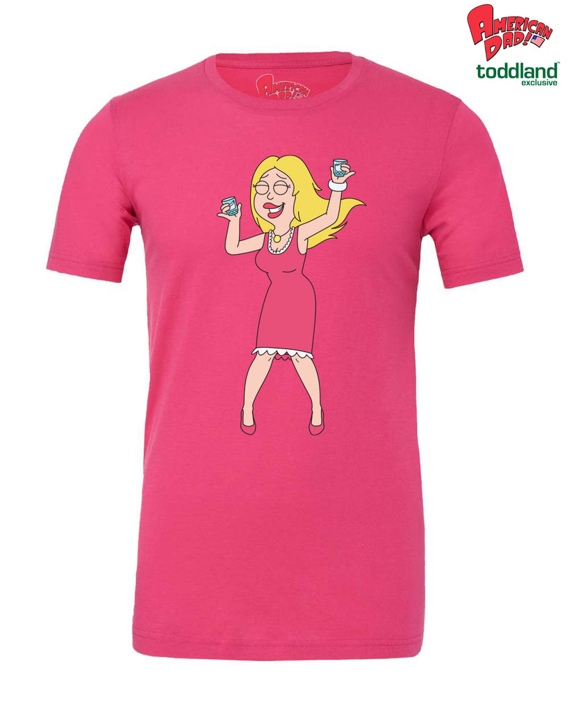 American Dad!  - Shots! Shots! Shots! Tee - Francine Pink