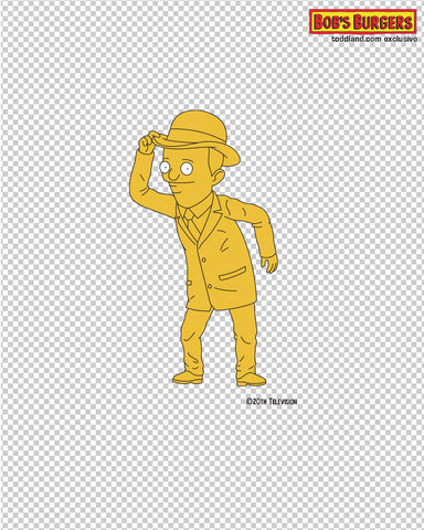 Bob's Burgers - Golden Rudy Clear Die Cut Sticker