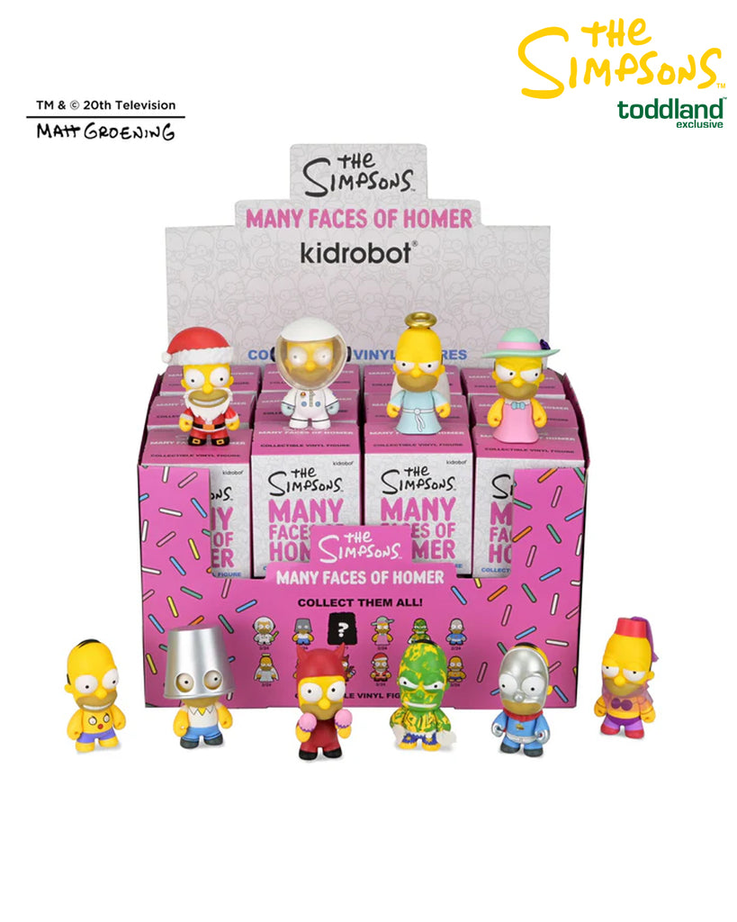 The Simpsons - Kidrobot Many Faces of Homer Blindbox 3" Figures