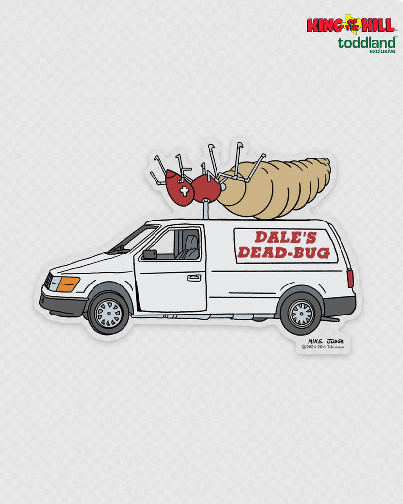 King of the Hill - Dale's Dead Bug clear die cut sticker