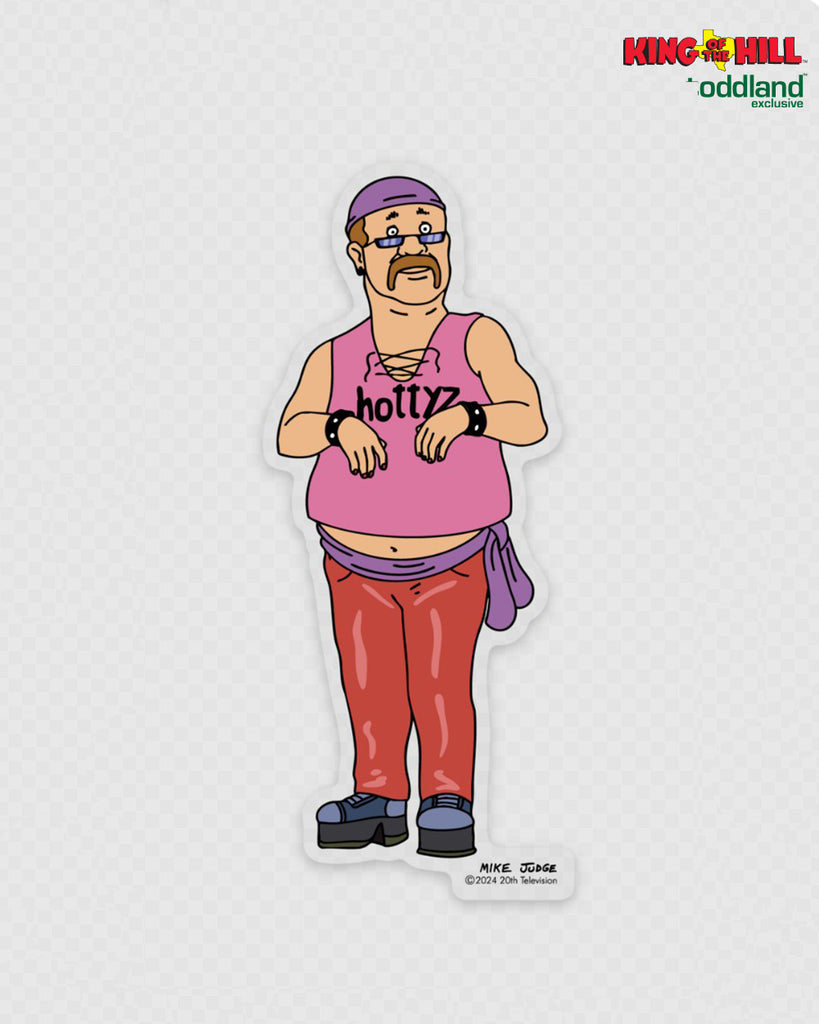 King of the Hill - hottyz Bill clear die cut sticker