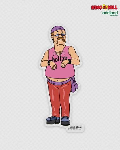 King of the Hill - hottyz Bill clear die cut sticker