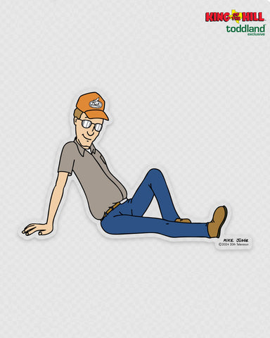 King of the Hill - Mudflap Pinup clear diecut sticker