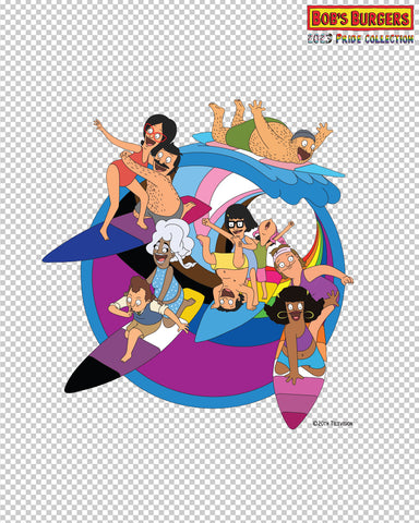 Bob's Burgers Pride - Our Wave clear die cut sticker