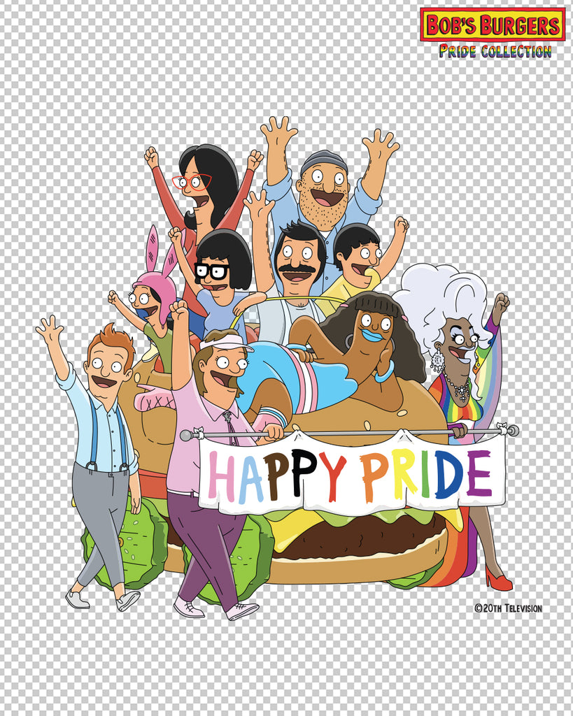 Bob's Burgers Pride - 2024 Parade clear die cut sticker