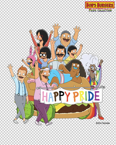 Bob's Burgers Pride - 2024 Parade clear die cut sticker