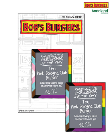 2025 Bob's Burgers Pride - Pink Bologna Club Burger of the Day Pin