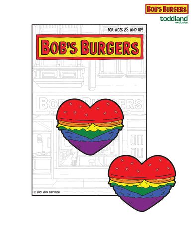 Bob's Burgers Pride - Burger Heart Pin (*Online to order early July/Summer drop)