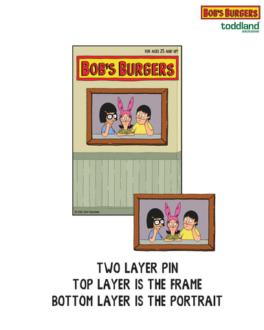 Bob's Burgers - Kids Portrait - double layer - hard enamel pin