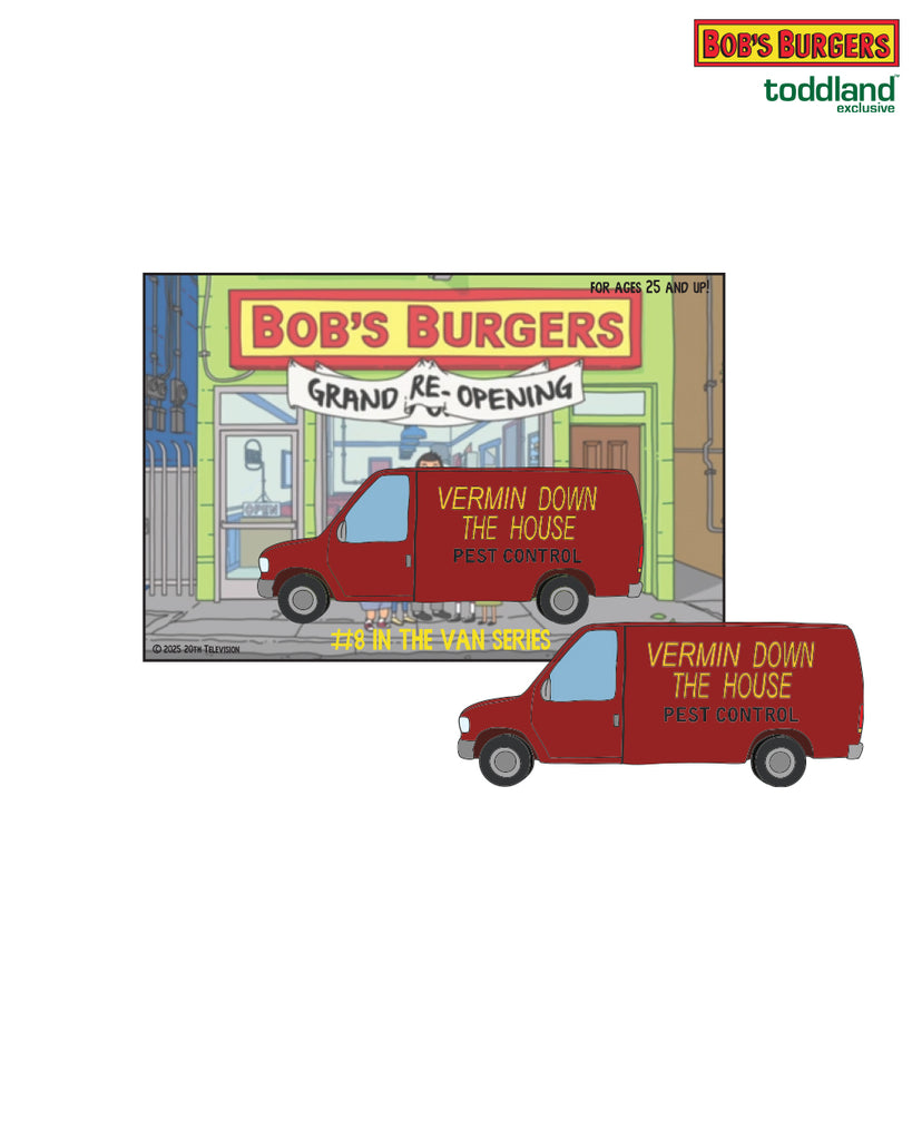 Bob's Burgers - Vermin Down the House Van - #8 in the series - hard enamel pin
