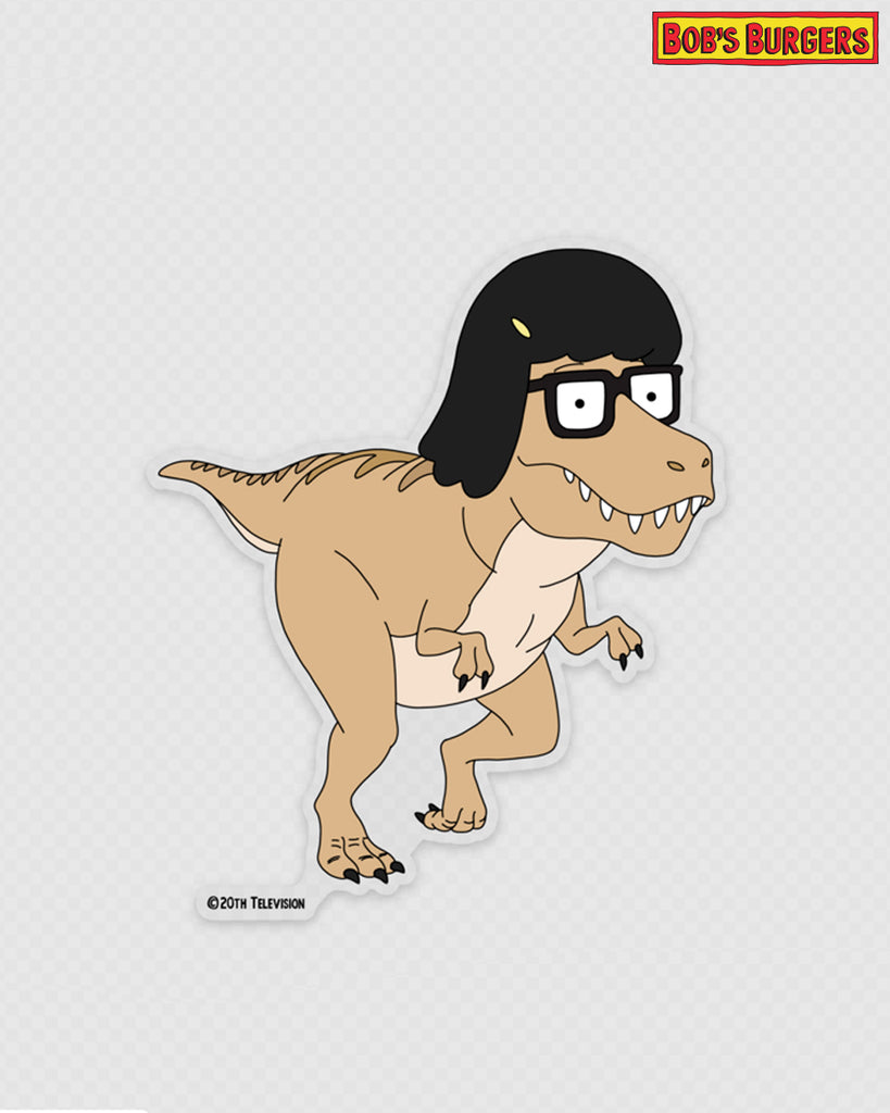 Bobs Burgers - Tina Rex Clear Die Cut Sticker
