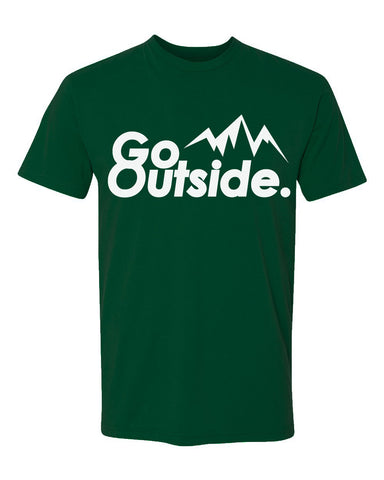 go outside tee - forest green - (mens/unisex)