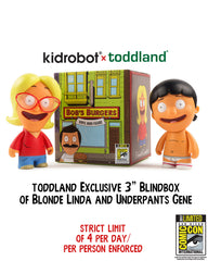 2017 Bob's Burgers - Kidrobot x toddland (exclusive) x Bob's Burgers 3" Blindbox - Gene or Linda (Wondercon pickup only)